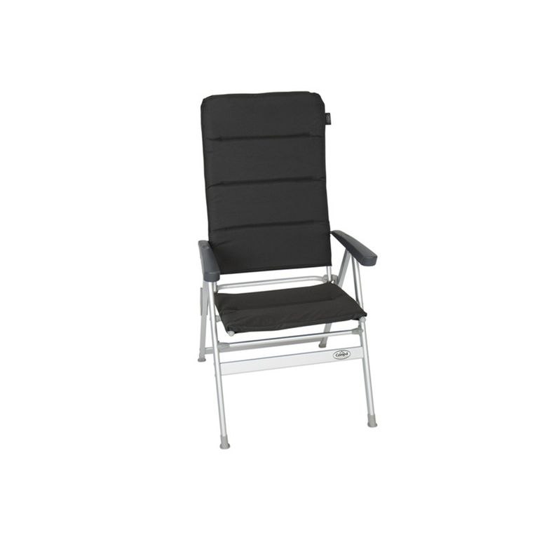sedia pieghevole grenoble imbottita nero/argento - camp4