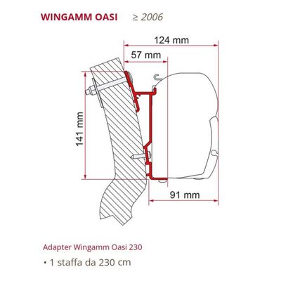 ADAPTER WINGAMM OASI 230 - Fiamma