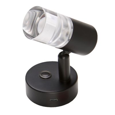 Faretto LED nero USB-C touch, base rotonda - Carbest