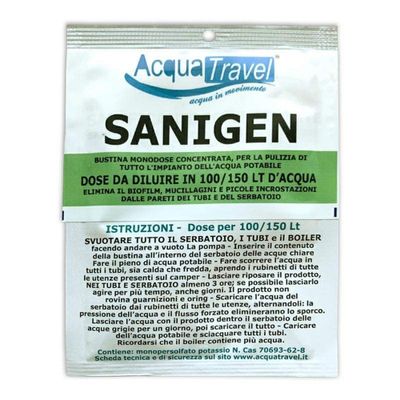 Sanigen Sanificante Igienizzante Monodose 10 g per Impianto Acqua Potabile