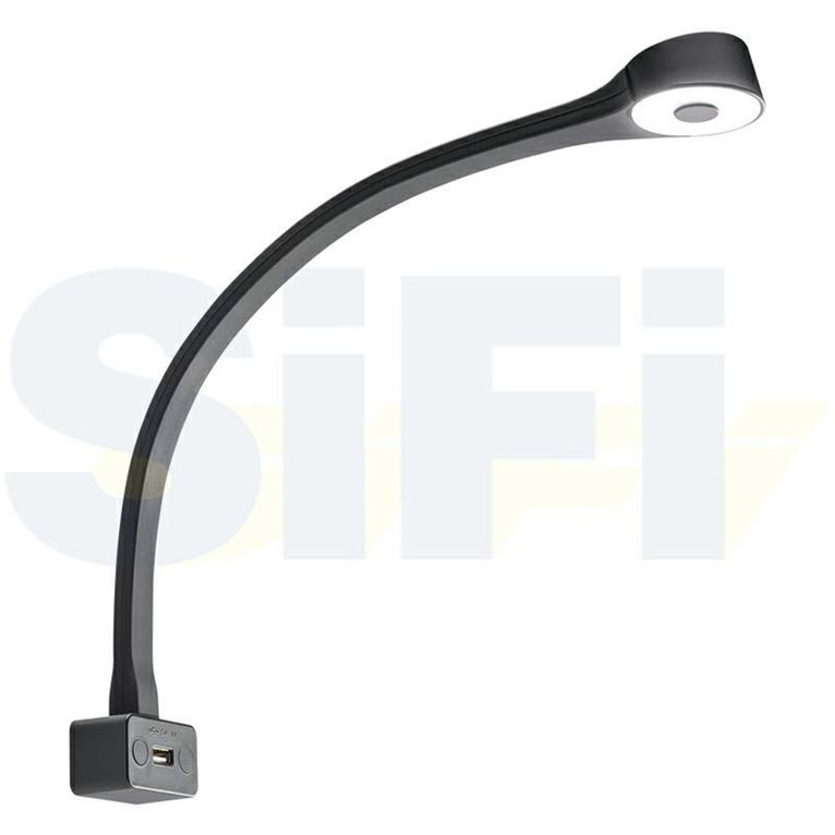 lampada flessibile a led mod. f nera - fawo