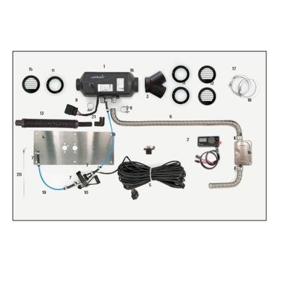 AS3 D2L 12V KIT CAMPER PIASTRA (DIESEL) - Eberspächer