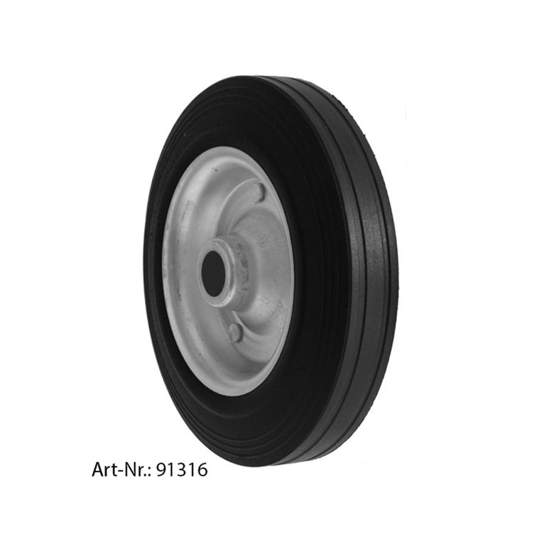 ruota 200x50 gomma piena, acciaio - carbest