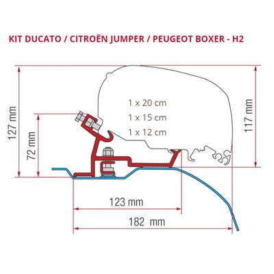 KIT DUCATO PROFILO ALTO >2006 BLACK - Fiamma