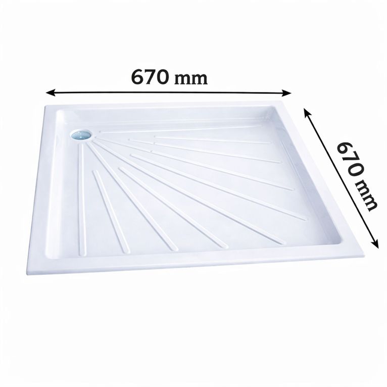 piatto doccia 670x670 mm. bianco