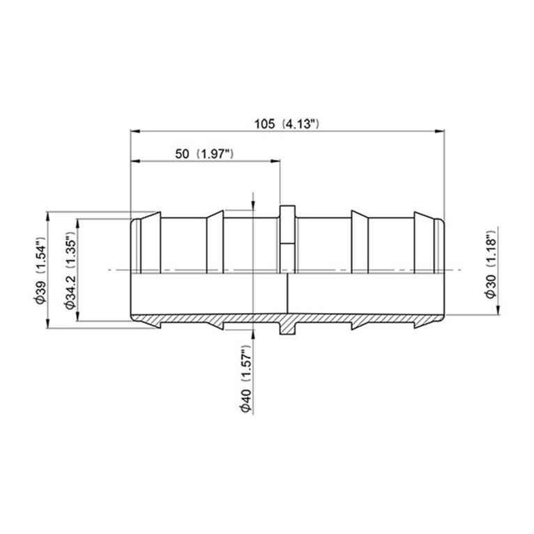 manicotto dritto - ø 40 mm