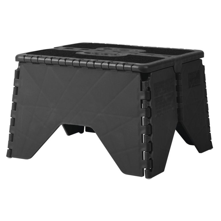 gradino pieghevole in plastica 37x31x24 cm - carbest