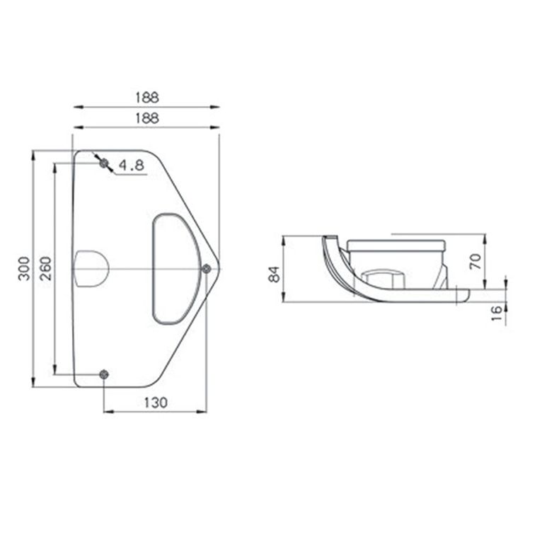modulo l2000 componibile triangolare • destro