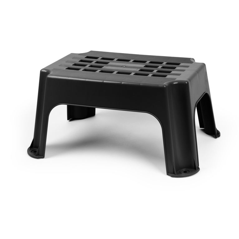 gradino medium in plastica nero, fino a 150 kg - carbest