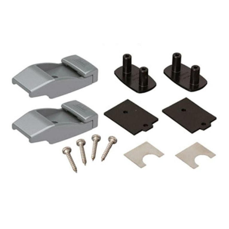 wall brackets plastic titanium (2pcs) - fiamma