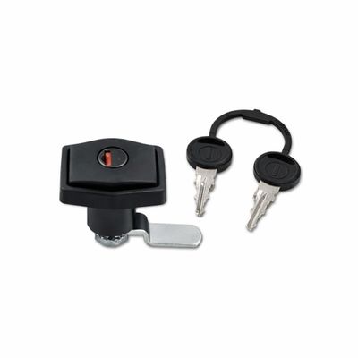 Serratura Push per Portellone Nera con Rotore e Chiavi