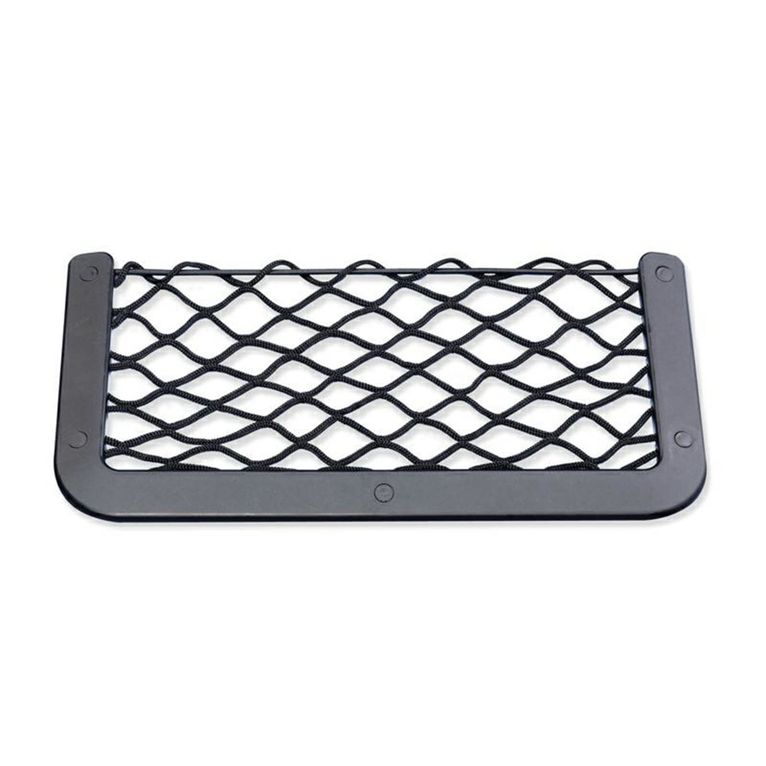 rete portaoggetti nera con cornice in abs 275 x 130 mm