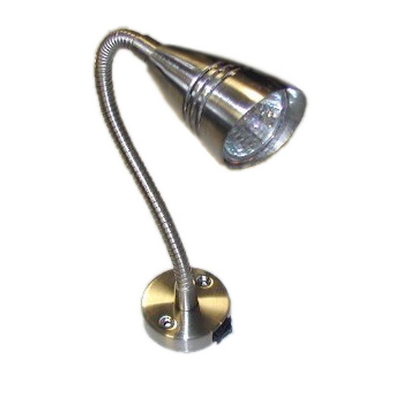 spot flexi conico led 1w nickel sat