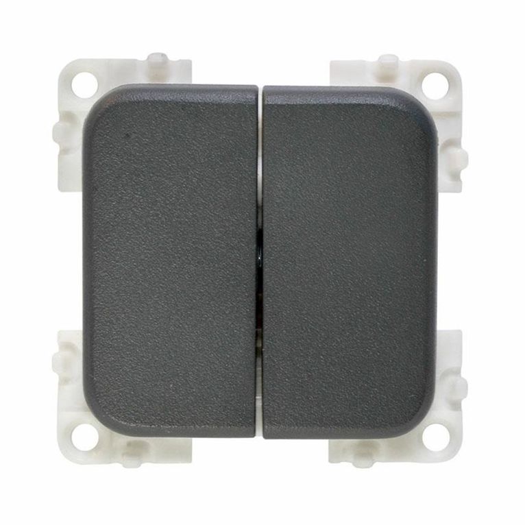 interruttore unipolare doppio mc2n grigio