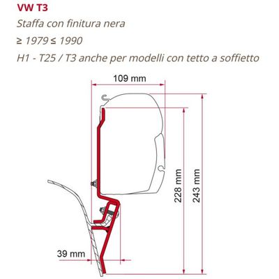 STAFFA VW T3 H1 PER F45 - Fiamma