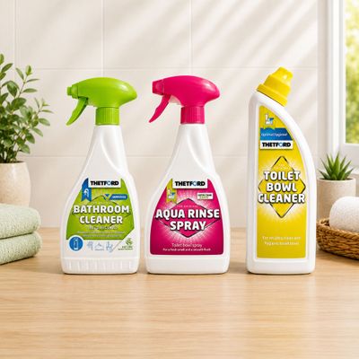 Kit Pulizia Completa WC Thetford Bathroom Cleaner Toilet, Bowl Cleaner e Aqua Rinse Spray