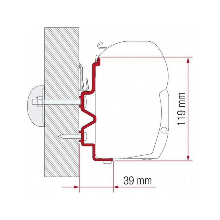 adapter rapido 90df/9m/10 dal 2011 450 cm. - fiamma