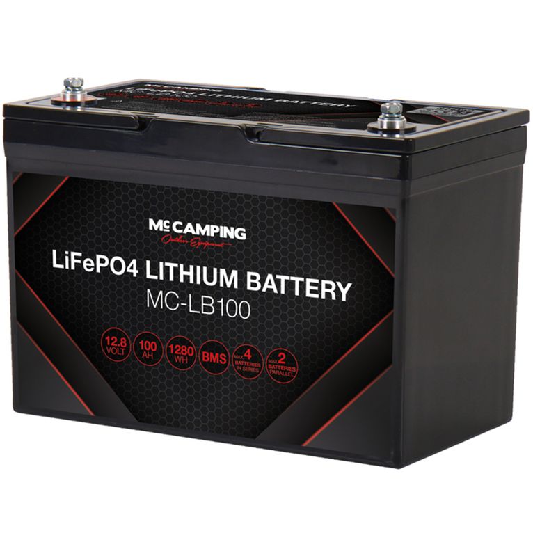 batteria al litio lifepo4 mc-lb100 100ah - mc camping
