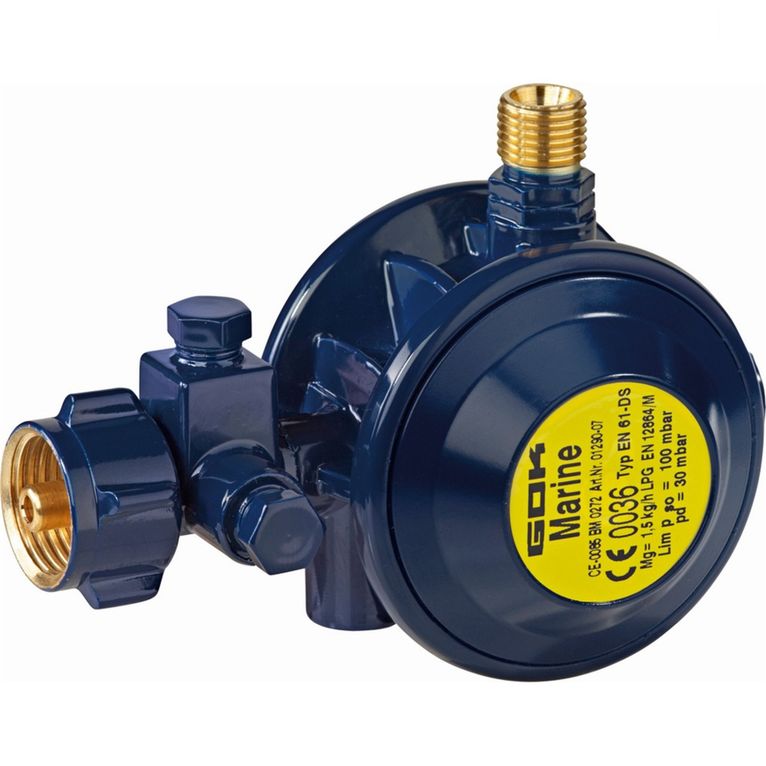 regolatore gas camping 30mbar 1,5kg/h attacco italia