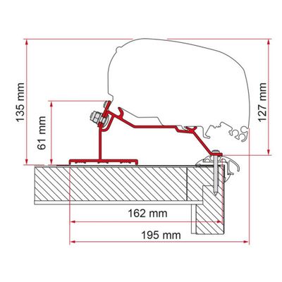 ADAPTER CARAVAN ROOF 340 - Fiamma
