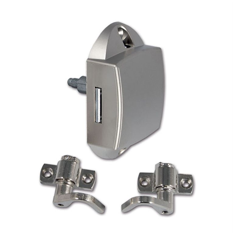 push-lock unilaterale - satinato - con ganci