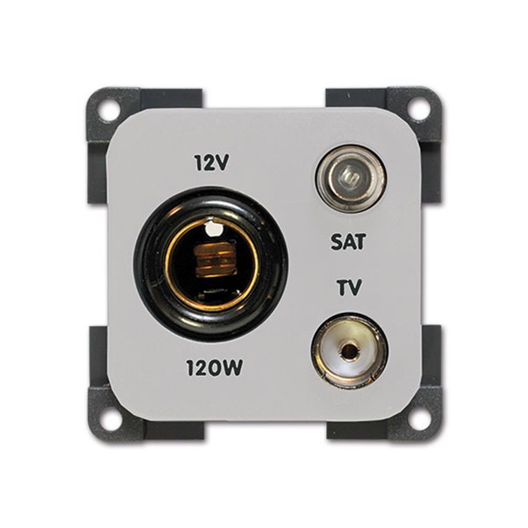 presa 12 v din • tv • sat • grigio chiaro