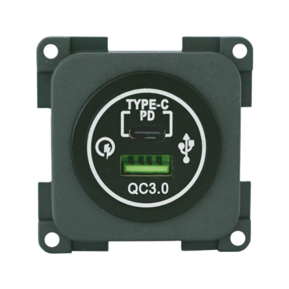 mp2usbc-slash-m-presa-doppia-usb-a-3a-plus-usb-c-3a-12v-marro