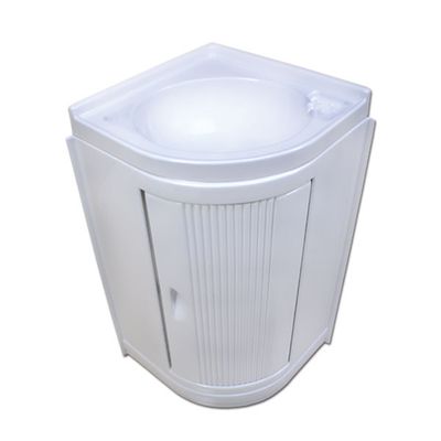 Lavandino BA103 angolare con mobiletto • bianco