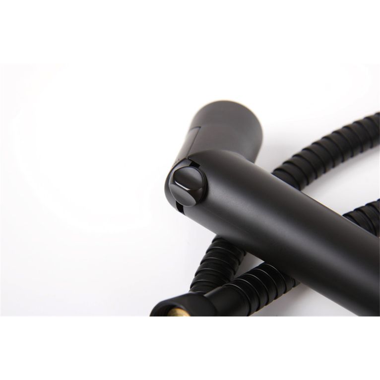 set doccia nero opaco con tubo 1,5 m e supporto - camp4