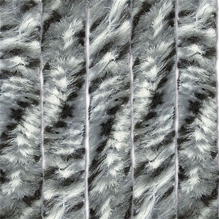tenda ciniglia bianco / grigio • 90 x 200 cm