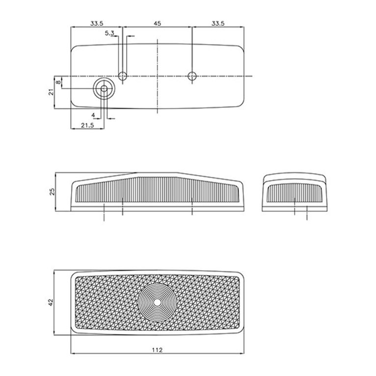 luce ingombro laterale a lampadina