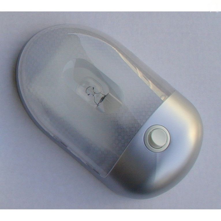 luce single incand. 10w/12v arg.con