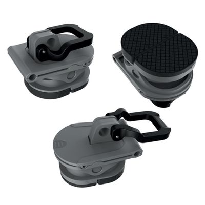 Fissaggio veranda senza foratura, 3 pz grigio/nero