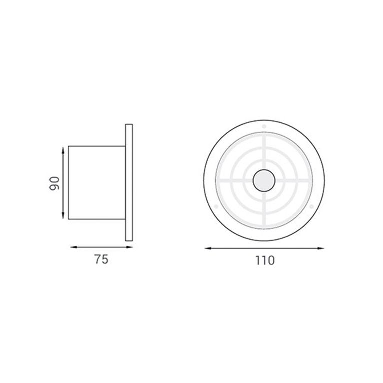 aspiratore assiale • ø 110 mm • 5 w
