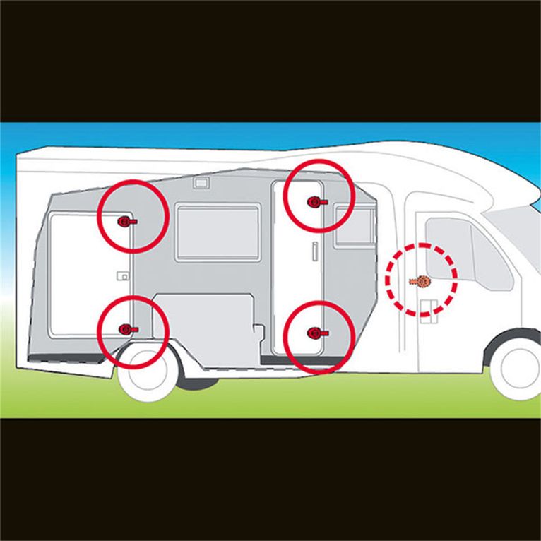 blocco porte cabina safe door guardian 2 pz - fiamma