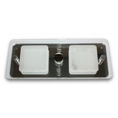 PLAFONIERA DOPPIA LED, LUCE 4000K C