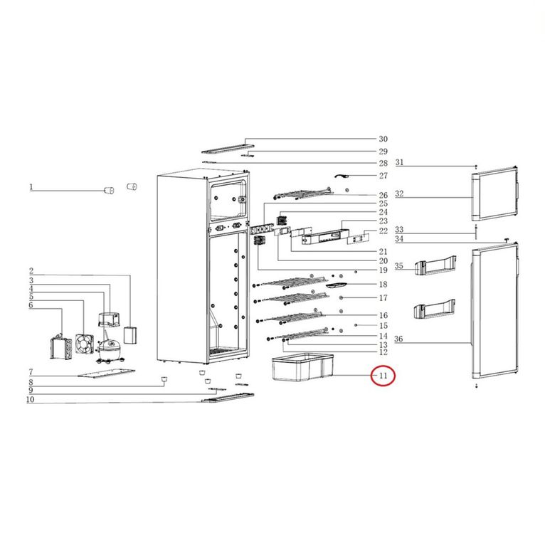 vaschetta inferiore 017 rce140/170