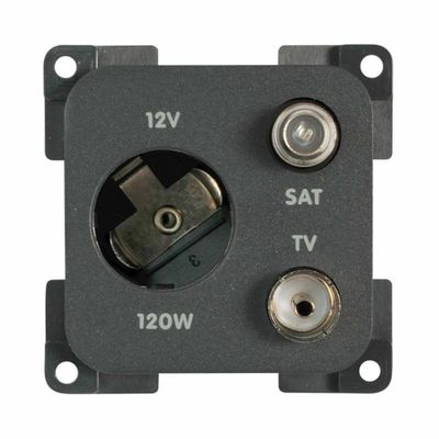 PRESA MP12ATVS 12V AUTO+TV+SAT GRIGIA - CBE
