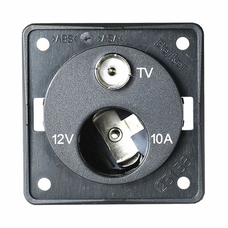 bmp12atv presa 12v auto+tv grigia