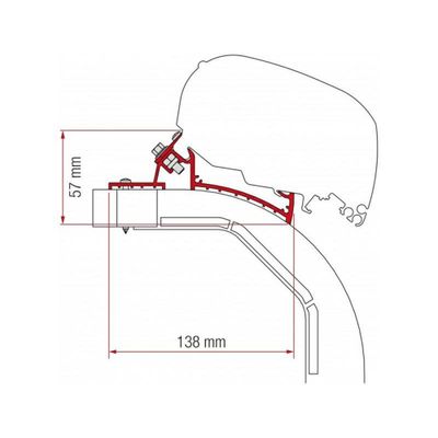 KIT ARCA F80/F65 MOBLVETTA K-YACHT 3 STAFFE DA 15 CM.