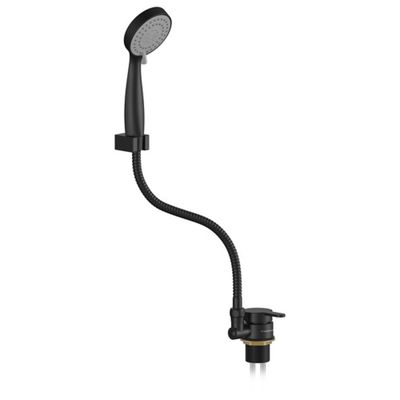 Set doccia nero pieghevole 1,5 m con flessibile 1/2""