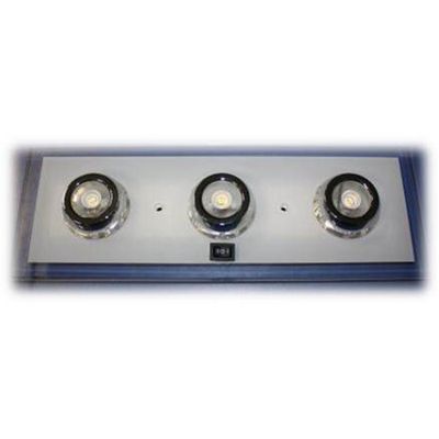 PLAFON.RETT.TRASP. 3X1W+18 MINI LED