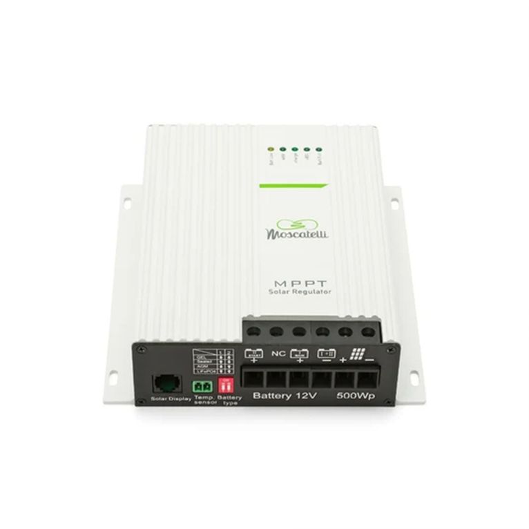regolatore di carica mppt 35a duo per camper fino a 500w - bianco
