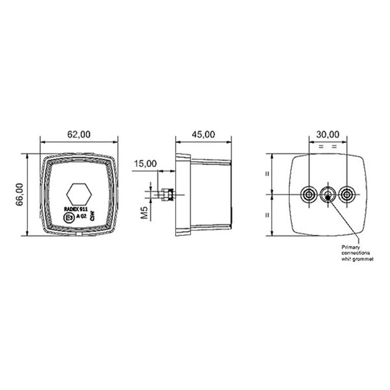 luce ingombro bifacciale a lampadina