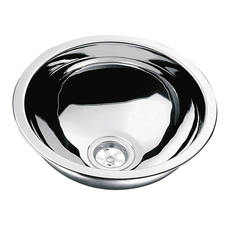 lavello tondo in acciaio inox 290 mm profondità 120 mm