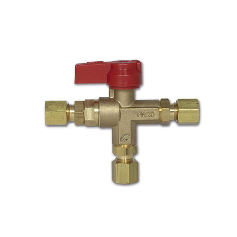 rubinetto a t - ad inversione - ø 8 mm