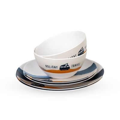 Set stoviglie in melamina Spirit 6 pz per 2 pers. opaco