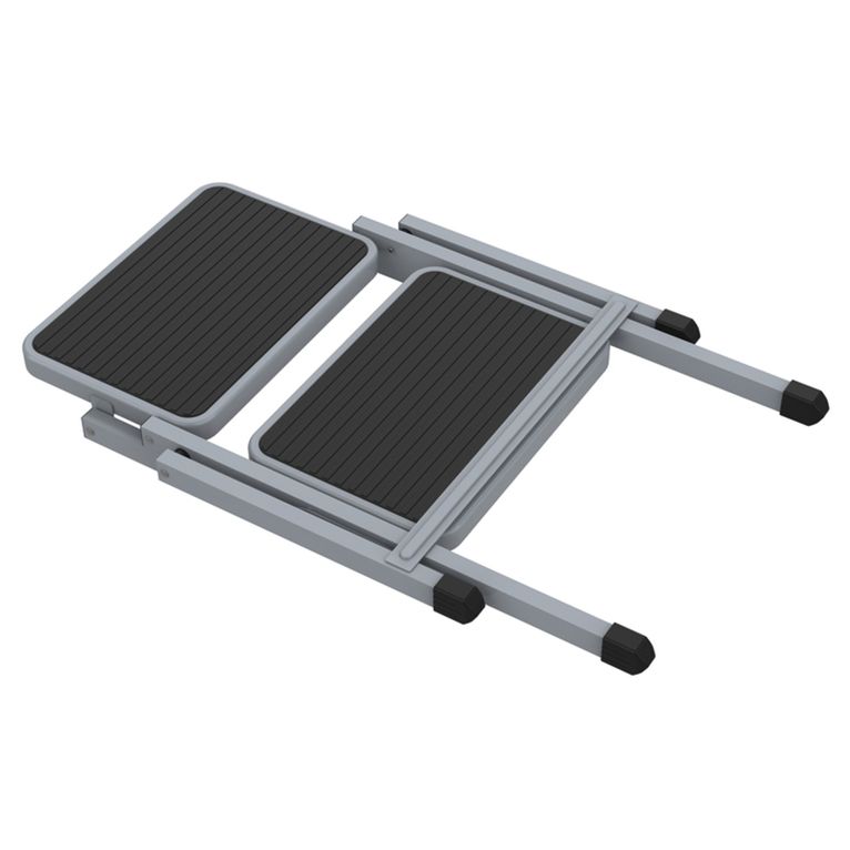 doppio gradino pieghevole acciaio 59x50x40 cm - carbest