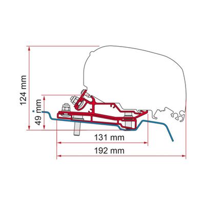ADAPTER FORD TRANSIT H3 400 X F80S - Fiamma