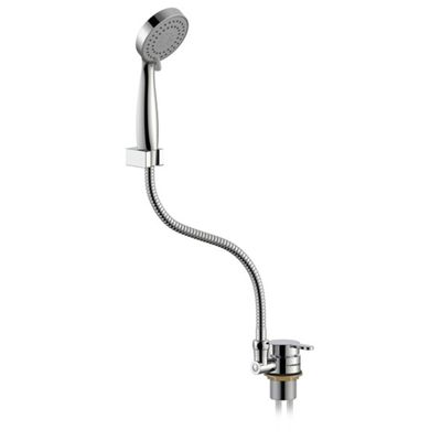 Set doccia cromato pieghevole 1,5 m con flessibile 1/2""